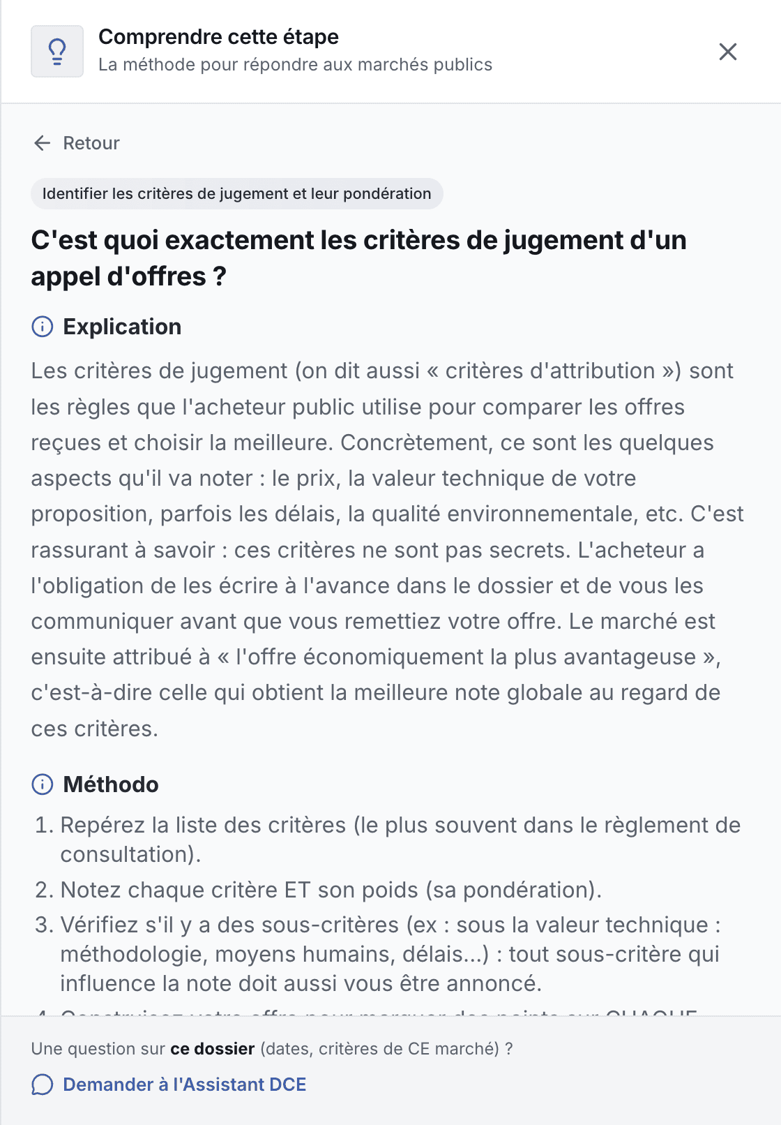 Une réponse claire, puis le lien vers la bonne fonctionnalité